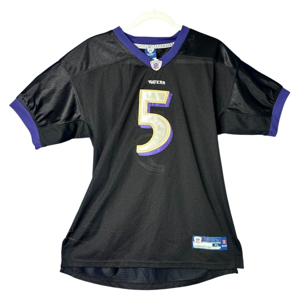 Womens Baltimore Ravens #5 Flacco Jersey Sz XL NFL Football Game Day Quarterback